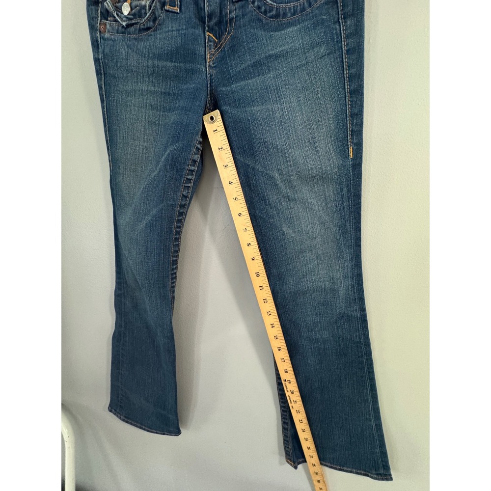 True Religion Becky Bootcut Jeans Petite Dark Wash Denim USA Made Size 26 - Picture 10 of 14